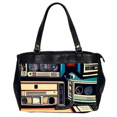 Radios Tech Technology Music Vintage Antique Old Oversize Office Handbag (2 Sides) by Grandong