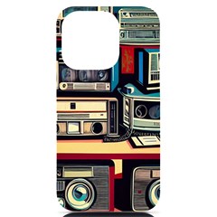 Radios Tech Technology Music Vintage Antique Old Iphone 14 Pro Black Uv Print Case by Grandong