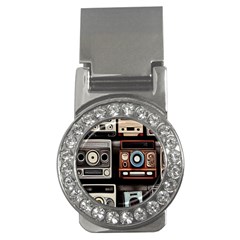 Retro Cameras Old Vintage Antique Technology Wallpaper Retrospective Money Clips (cz)  by Grandong