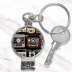 Retro Cameras Old Vintage Antique Technology Wallpaper Retrospective Nail Clippers Key Chain by Grandong