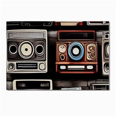 Retro Cameras Old Vintage Antique Technology Wallpaper Retrospective Postcard 4 x 6  (pkg Of 10) by Grandong