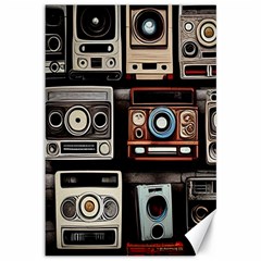 Retro Cameras Old Vintage Antique Technology Wallpaper Retrospective Canvas 12  X 18  by Grandong