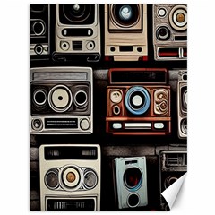 Retro Cameras Old Vintage Antique Technology Wallpaper Retrospective Canvas 36  X 48  by Grandong