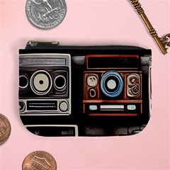 Retro Cameras Old Vintage Antique Technology Wallpaper Retrospective Mini Coin Purse by Grandong