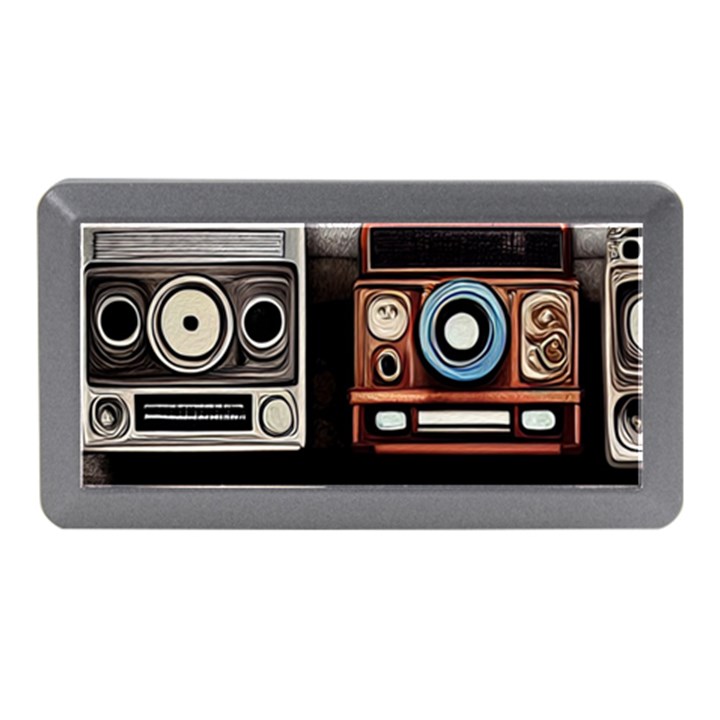 Retro Cameras Old Vintage Antique Technology Wallpaper Retrospective Memory Card Reader (Mini)