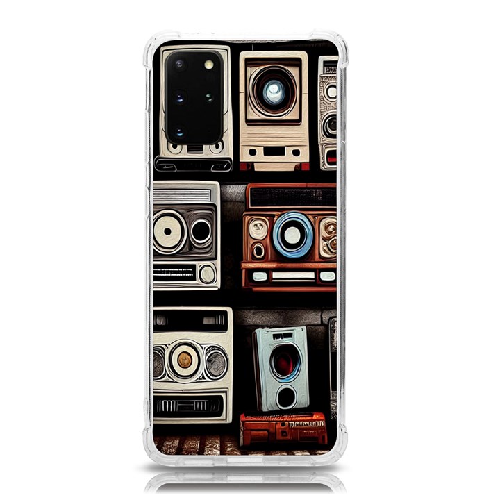 Retro Cameras Old Vintage Antique Technology Wallpaper Retrospective Samsung Galaxy S20Plus 6.7 Inch TPU UV Case