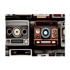 Retro Cameras Old Vintage Antique Technology Wallpaper Retrospective Crystal Sticker (a4) by Grandong