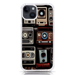 Retro Cameras Old Vintage Antique Technology Wallpaper Retrospective Iphone 14 Tpu Uv Print Case by Grandong