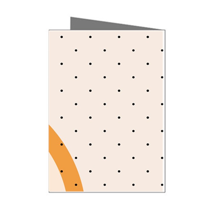 Abstract Geometric Bauhaus Polka Dots Retro Memphis Rainbow Mini Greeting Cards (Pkg of 8)