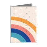 Abstract Geometric Bauhaus Polka Dots Retro Memphis Rainbow Mini Greeting Cards (Pkg of 8) Right