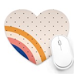 Abstract Geometric Bauhaus Polka Dots Retro Memphis Rainbow Heart Mousepad Front