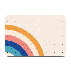 Abstract Geometric Bauhaus Polka Dots Retro Memphis Rainbow Plate Mats