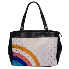 Abstract Geometric Bauhaus Polka Dots Retro Memphis Rainbow Oversize Office Handbag