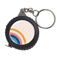 Abstract Geometric Bauhaus Polka Dots Retro Memphis Rainbow Measuring Tape