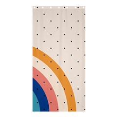 Abstract Geometric Bauhaus Polka Dots Retro Memphis Rainbow Shower Curtain 36  X 72  (stall)  by Maspions