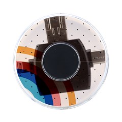 Abstract Geometric Bauhaus Polka Dots Retro Memphis Rainbow On-the-go Memory Card Reader by Maspions