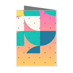 Abstract Geometric Bauhaus Polka Dots Retro Memphis Art Mini Greeting Cards (pkg Of 8) by Maspions