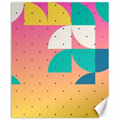 Abstract Geometric Bauhaus Polka Dots Retro Memphis Art Canvas 8  X 10  by Maspions