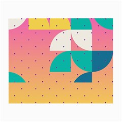 Abstract Geometric Bauhaus Polka Dots Retro Memphis Art Small Glasses Cloth (2 Sides)