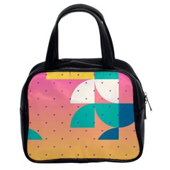 Abstract Geometric Bauhaus Polka Dots Retro Memphis Art Classic Handbag (two Sides)