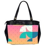 Abstract Geometric Bauhaus Polka Dots Retro Memphis Art Oversize Office Handbag (2 Sides) Back