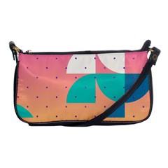 Abstract Geometric Bauhaus Polka Dots Retro Memphis Art Shoulder Clutch Bag by Maspions