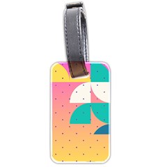 Abstract Geometric Bauhaus Polka Dots Retro Memphis Art Luggage Tag (two Sides)