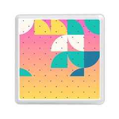 Abstract Geometric Bauhaus Polka Dots Retro Memphis Art Memory Card Reader (square)