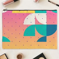 Abstract Geometric Bauhaus Polka Dots Retro Memphis Art Cosmetic Bag (xxxl)