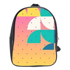 Abstract Geometric Bauhaus Polka Dots Retro Memphis Art School Bag (xl)