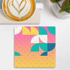 Abstract Geometric Bauhaus Polka Dots Retro Memphis Art Uv Print Square Tile Coaster 