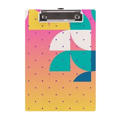 Abstract Geometric Bauhaus Polka Dots Retro Memphis Art A5 Acrylic Clipboard