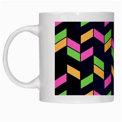 Background Pattern Geometric Pink Yellow Green White Mug