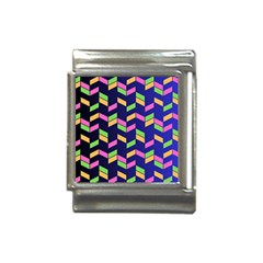 Background Pattern Geometric Pink Yellow Green Italian Charm (13mm)