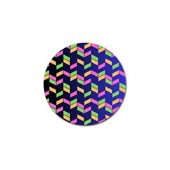 Background Pattern Geometric Pink Yellow Green Golf Ball Marker (4 Pack)