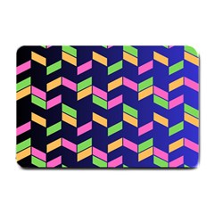 Background Pattern Geometric Pink Yellow Green Small Doormat