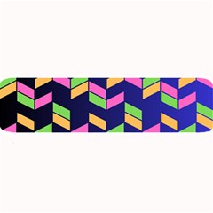 Background Pattern Geometric Pink Yellow Green Large Bar Mat