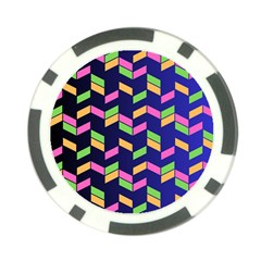 Background Pattern Geometric Pink Yellow Green Poker Chip Card Guard