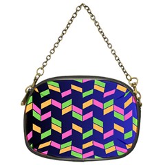 Background Pattern Geometric Pink Yellow Green Chain Purse (one Side) by Maspions