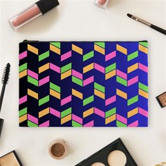 Background Pattern Geometric Pink Yellow Green Cosmetic Bag (large)