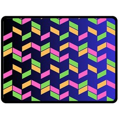 Background Pattern Geometric Pink Yellow Green Fleece Blanket (large) by Maspions