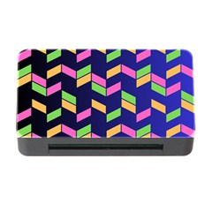 Background Pattern Geometric Pink Yellow Green Memory Card Reader With Cf