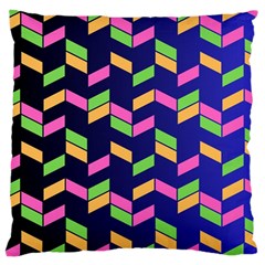 Background Pattern Geometric Pink Yellow Green Large Cushion Case (two Sides)