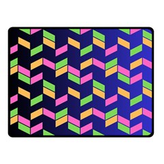 Background Pattern Geometric Pink Yellow Green Two Sides Fleece Blanket (small)