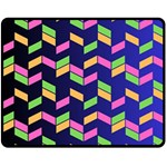 Background Pattern Geometric Pink Yellow Green Two Sides Fleece Blanket (Medium) 58.8 x47.4  Blanket Front