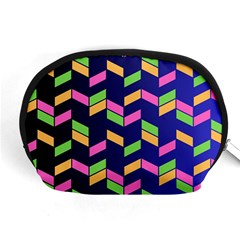 Background Pattern Geometric Pink Yellow Green Accessory Pouch (medium)