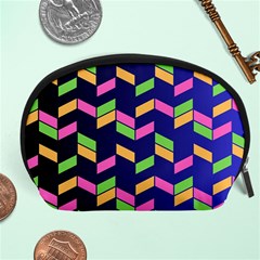 Background Pattern Geometric Pink Yellow Green Accessory Pouch (large)