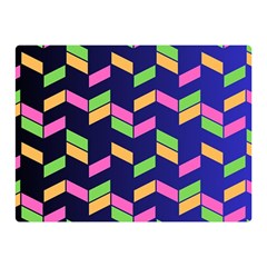 Background Pattern Geometric Pink Yellow Green Two Sides Premium Plush Fleece Blanket (mini)