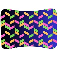 Background Pattern Geometric Pink Yellow Green Velour Seat Head Rest Cushion by Maspions