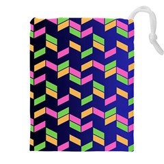 Background Pattern Geometric Pink Yellow Green Drawstring Pouch (5xl)